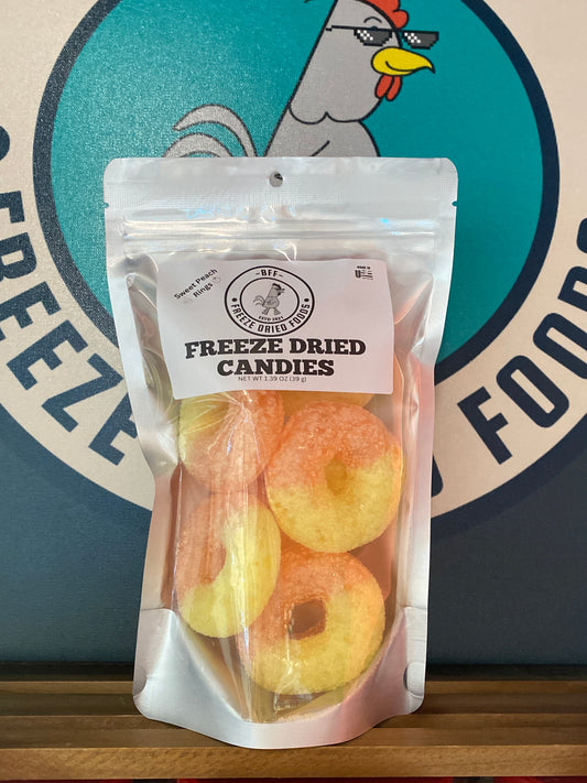 Sweet Peach Rings- Freeze Dried