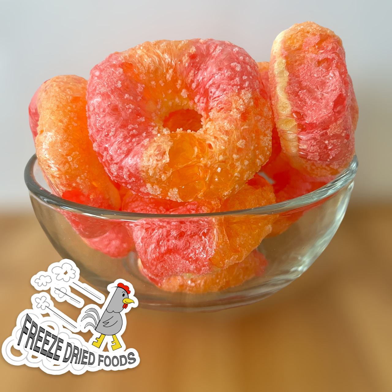 Monster Peach Rings- Freeze Dried