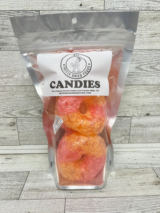 Monster Peach Rings- Freeze Dried